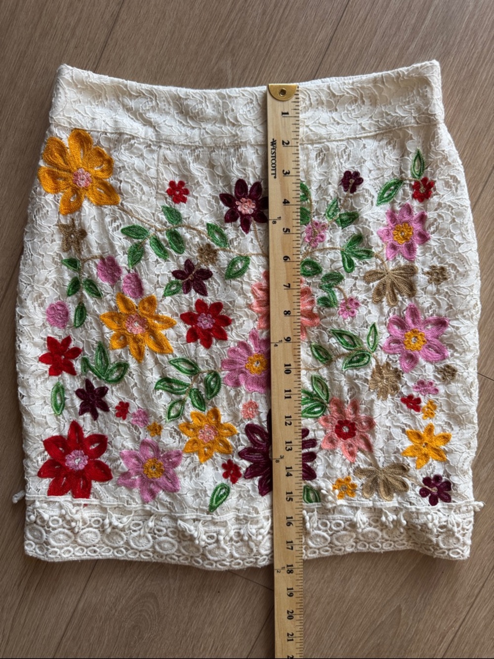 Maeve by Anthropologie Ayaka Embroidered Skirt Floral Multi Size 4 - Picture 16 of 16